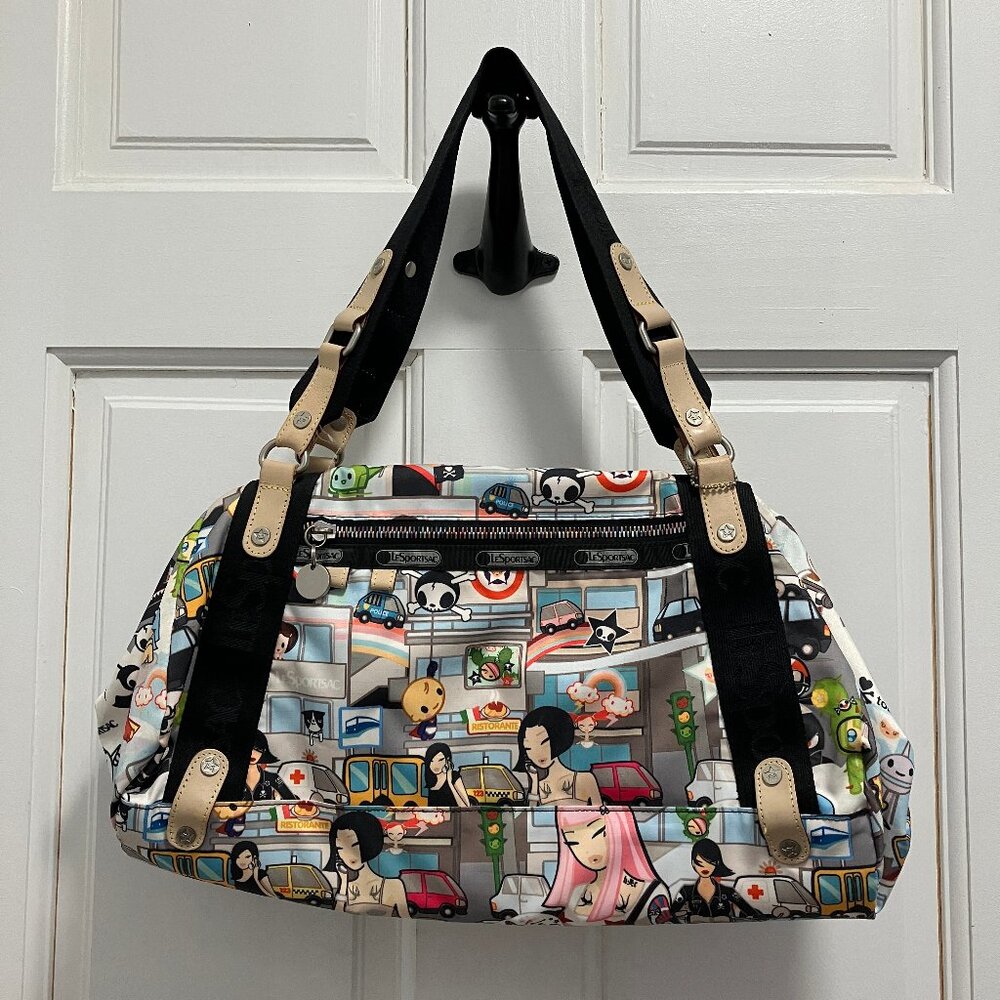LeSportsac x TOKIDOKI "Gioco" duffle shoulder bag NWOT RARE Collector's Item NEW